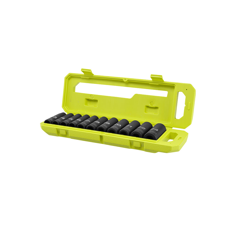 11 PC. Metric 1/2  Drive Deep Impact Socket Set